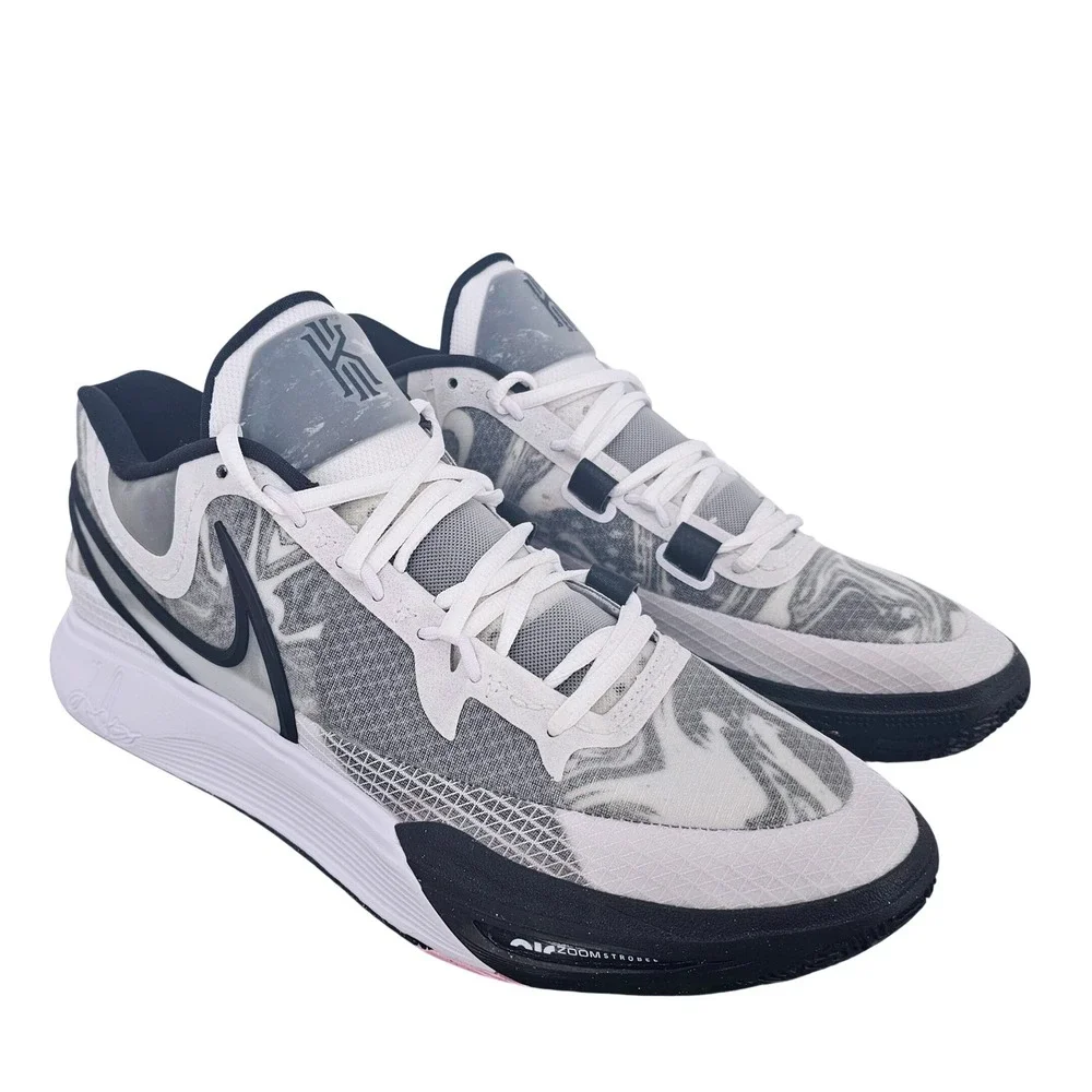 Nike Kyrie Low 5 White Black Wolf Grey Men's 13 DJ6017‑101 Basketball Shoes NWOT